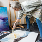 Alison Tyldsley in her studio 2018